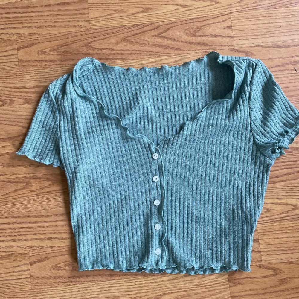 Blue crop top